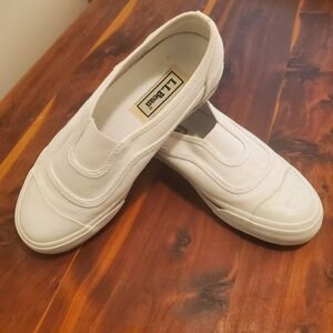 L.L. Bean White Slip On Sneakers Lds Size 8